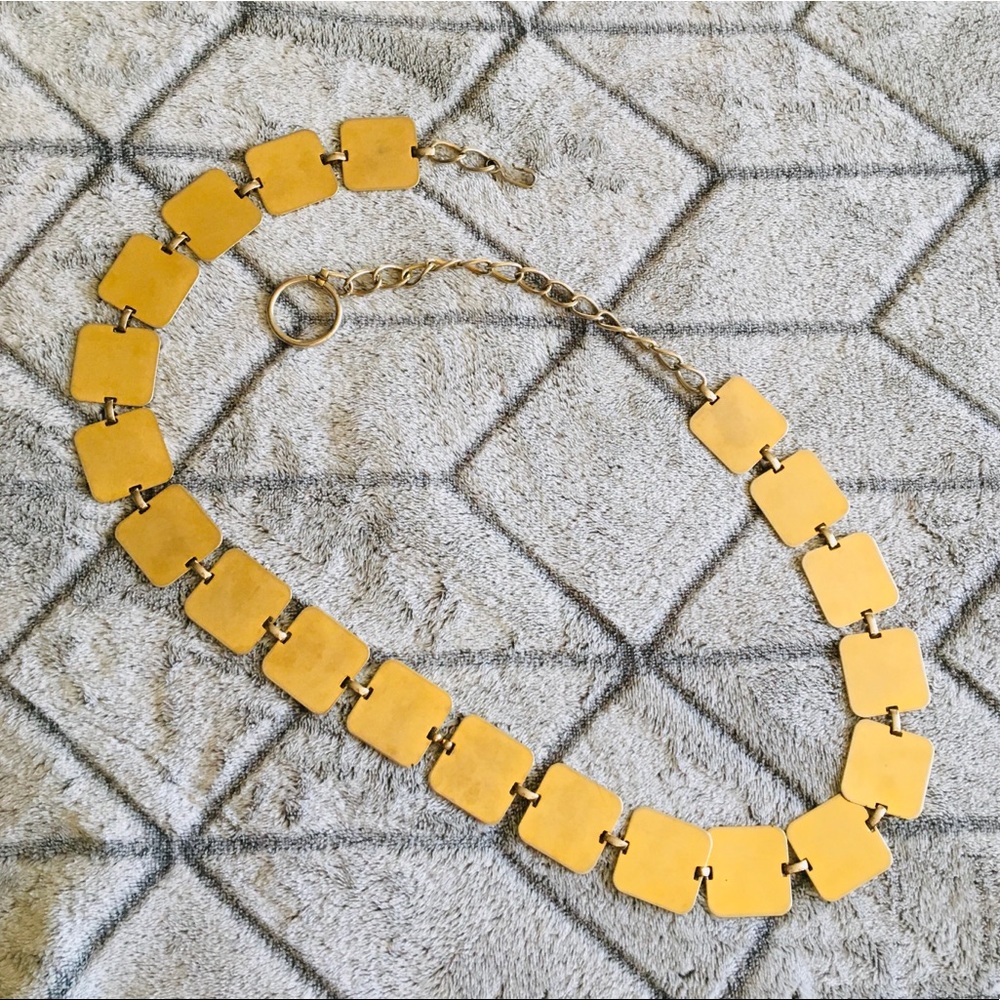Gold Square Chain Belt